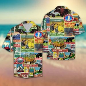 Visit Us National Park Hawaiian Shirt Summer Button Up