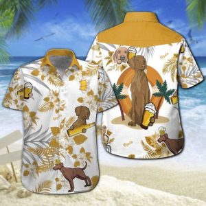 Vizsla Beer Hawaiian Shirt Summer Button Up