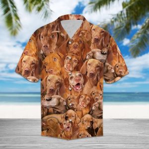 Vizsla Hawaiian Shirt Summer Button Up