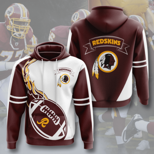 Washington Redskins American Football 3D Printed Hoodie/Zipper Hoodie