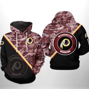 Washington Redskins NFL Camo Team 3D Printed Hoodie/Zipper Hoodie