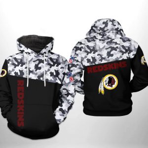 Washington Redskins NFL Camo Veteran Team 3D Printed Hoodie/Zipper Hoodie