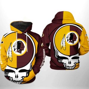Washington Redskins NFL Grateful Dead 3D Printed Hoodie/Zipper Hoodie