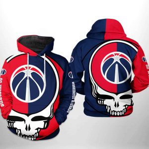 Washington Wizards NBA Grateful Dead 3D Printed Hoodie/Zipper Hoodie