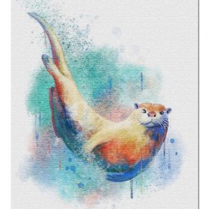 Water Painting River Otter Jigsaw Puzzle Set
