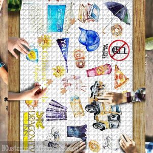 Watercolor Gilmore Girls Jigsaw Puzzle Set
