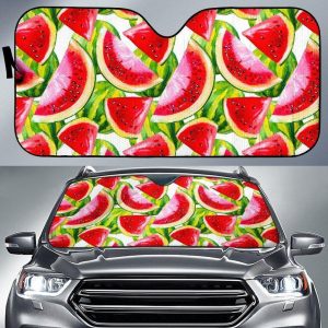 Watercolor Watermelon Car Auto Sun Shade