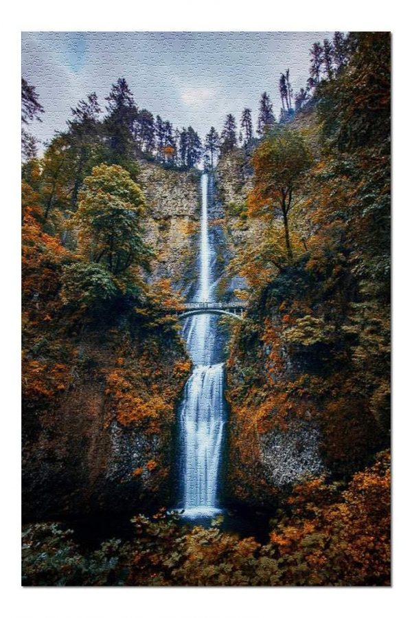 Waterfall, Fall Tree Jigsaw Puzzle Set