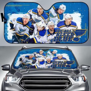 We All Bleed Blue St. Louis Blues Car Auto Sun Shade