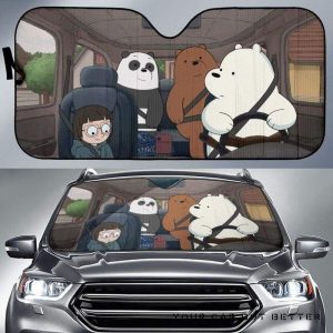 We Bare Bears Road Trip Car Auto Sun Shade