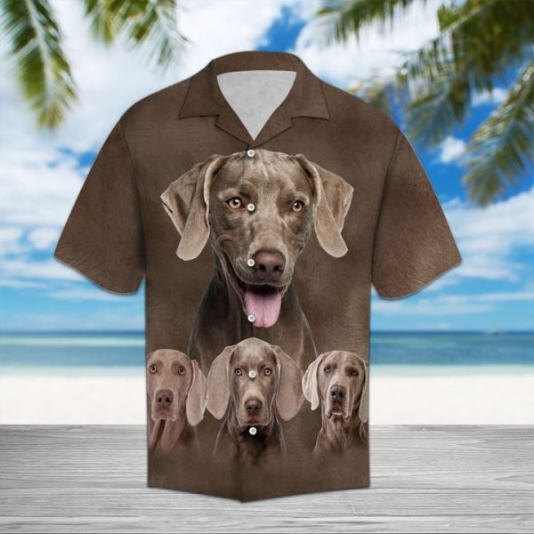 Weimaraner Great Hawaiian Shirt Summer Button Up