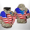 West Virginia Mountaineer NCAA US Flag Camo Veteran 3D Printed Hoodie/Zipper Hoodie