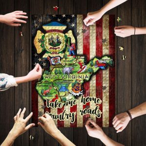 West Virginia State Jigsaw Puzzle Set