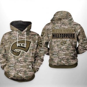 Western Kentucky Hilltoppers NCAA Camo Veteran 3D Printed Hoodie/Zipper Hoodie