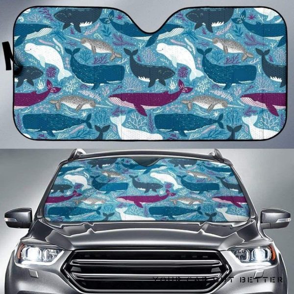 Whale Pattern Car Auto Sun Shade