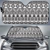 White And Grey Aztec Car Auto Sun Shade