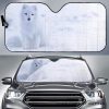White Arctic Fox Car Auto Sun Shade