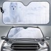 White Arctic Foxs Car Auto Sun Shade