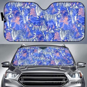 White Bengal Tigers Pattern Car Auto Sun Shade