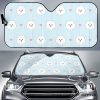 White Cute Pomeranian Pattern Car Auto Sun Shade