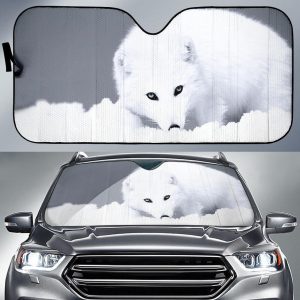 White Foxs Car Auto Sun Shade