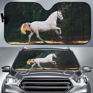 White Horses Car Auto Sun Shade