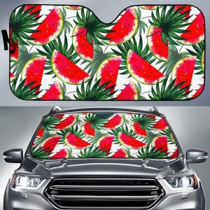 White Palm Leaf Watermelon Car Auto Sun Shade