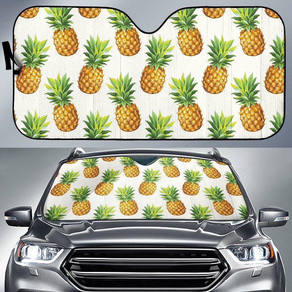 White Pineapple Car Auto Sun Shade White Pineapple Car Auto Sun Shade