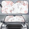 White Rose Gold Marble Car Auto Sun Shade