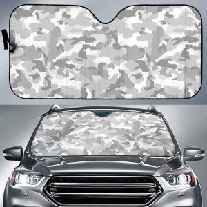 White Snow Camouflage Car Auto Sun Shade