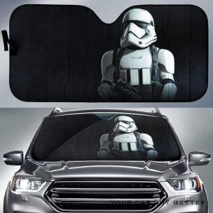 White Solider Star wars Car Auto Sun Shade