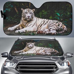 White Tiger Rest Car Auto Sun Shade