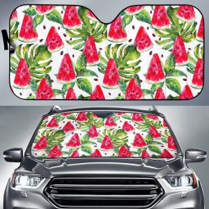 White Tropical Watermelon Car Auto Sun Shade