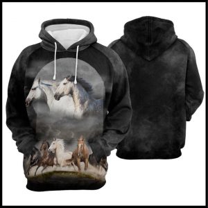 Wild Horse Running 3D Printed Hoodie/Zipper Hoodie