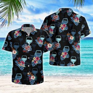 Wine Hawaiian Shirt Summer Button Up
