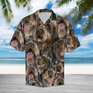 Wirehaired Pointing Griffon Hawaiian Shirt Summer Button Up