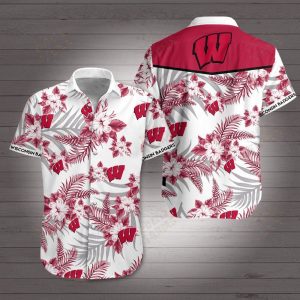 Wisconsin Badgers Hawaiian Shirt Summer Button Up