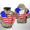 Wisconsin Badgers NCAA US Flag Camo Veteran 3D Printed Hoodie/Zipper Hoodie