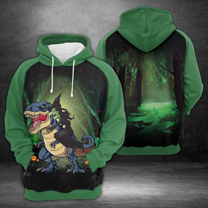 Witch Ride T-rex 3D Printed Hoodie/Zipper Hoodie Witch Ride T-rex 3D Printed Hoodie/Zipper Hoodie