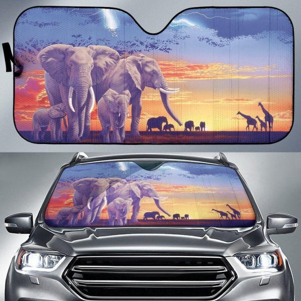 With Elephant Car Auto Sun Shade