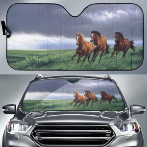 With Horse Car Auto Sun Shade