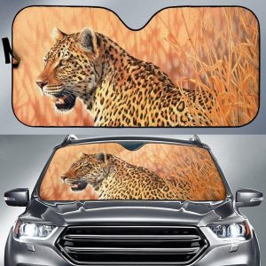 With Leopard Car Auto Sun Shade