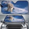 With Snow Leopard Car Auto Sun Shade
