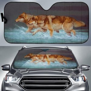 With Wolf Car Auto Sun Shade