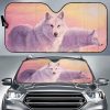 With Wolf Evening Mist Car Auto Sun Shade