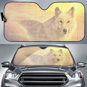 With Wolf Morning Glow Car Auto Sun Shade