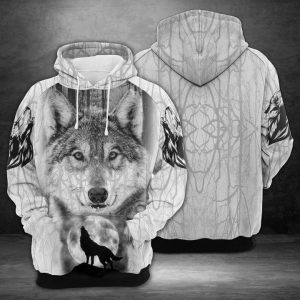 Wolf 3D Printed Hoodie/Zipper Hoodie