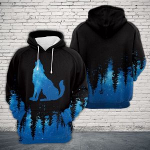 Wolf 3D Printed Hoodie/Zipper Hoodie