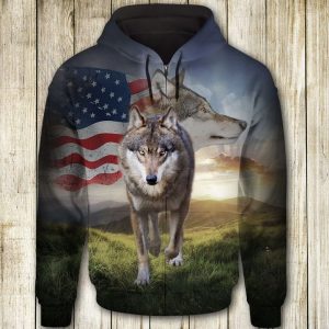 Wolf Flag 3D Printed Hoodie/Zipper Hoodie