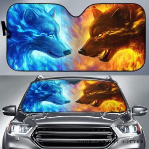 Wolf Ice And Fire Car Auto Sun Shade